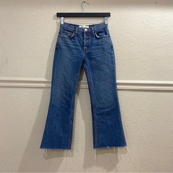 REFORMATION MID CROP FLARE JEANS - Picture 3 of 4